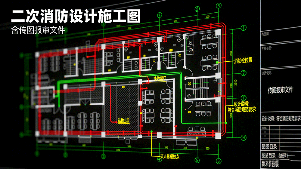 二次消防设计（施工图+传图报审）