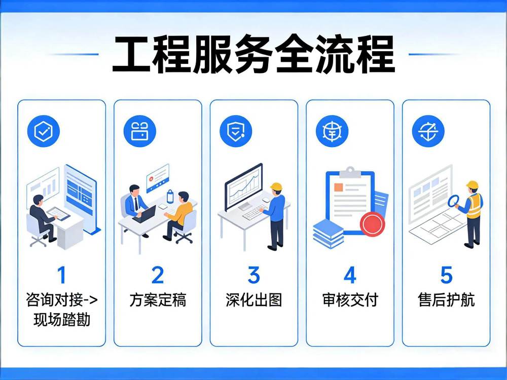 建筑/结构/机电暖通/园林景观/室内工装设计流程