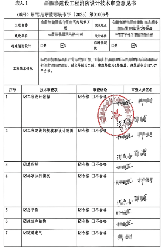 酒店审查意见书-安徽小象施工图审查